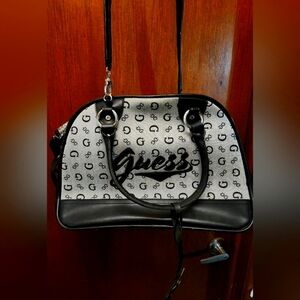 Black & Gray Guess Pet Carrier